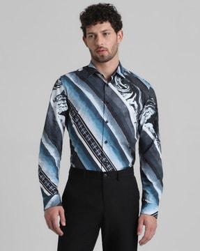 printed slim fit shirt