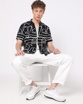 printed slim fit shirt