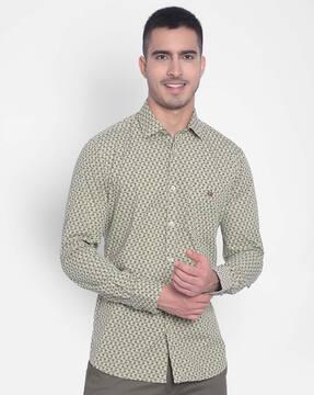 printed slim fit shirt