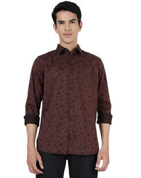 printed slim fit shirt