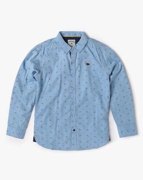 printed slim fit shirt