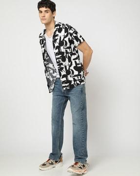 printed slim fit shirt