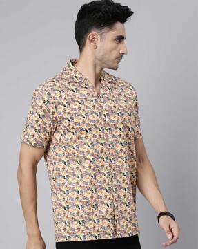 printed slim fit shirt