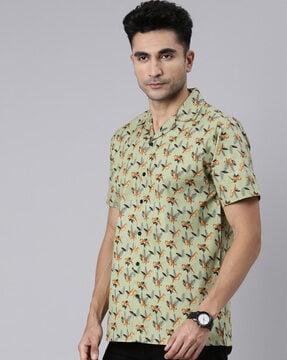 printed slim fit shirt