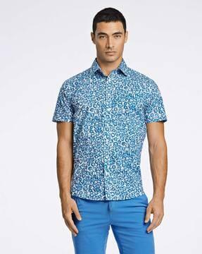 printed slim fit shirt