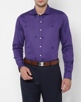 printed slim fit shirt