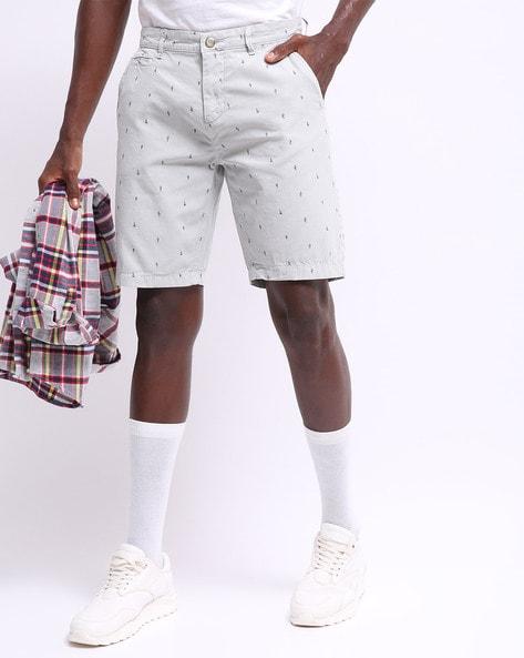 printed slim fit shorts