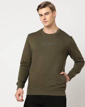 printed slim fit sweatshirt