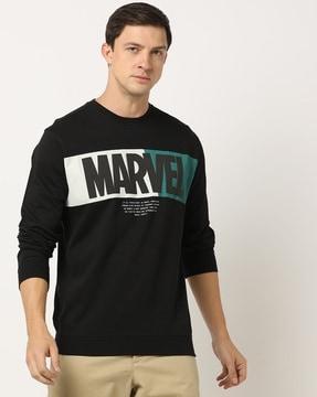 printed slim fit sweatshirt