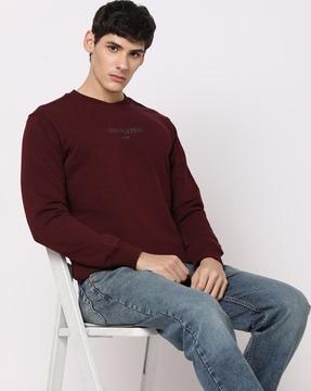 printed slim fit sweatshirt