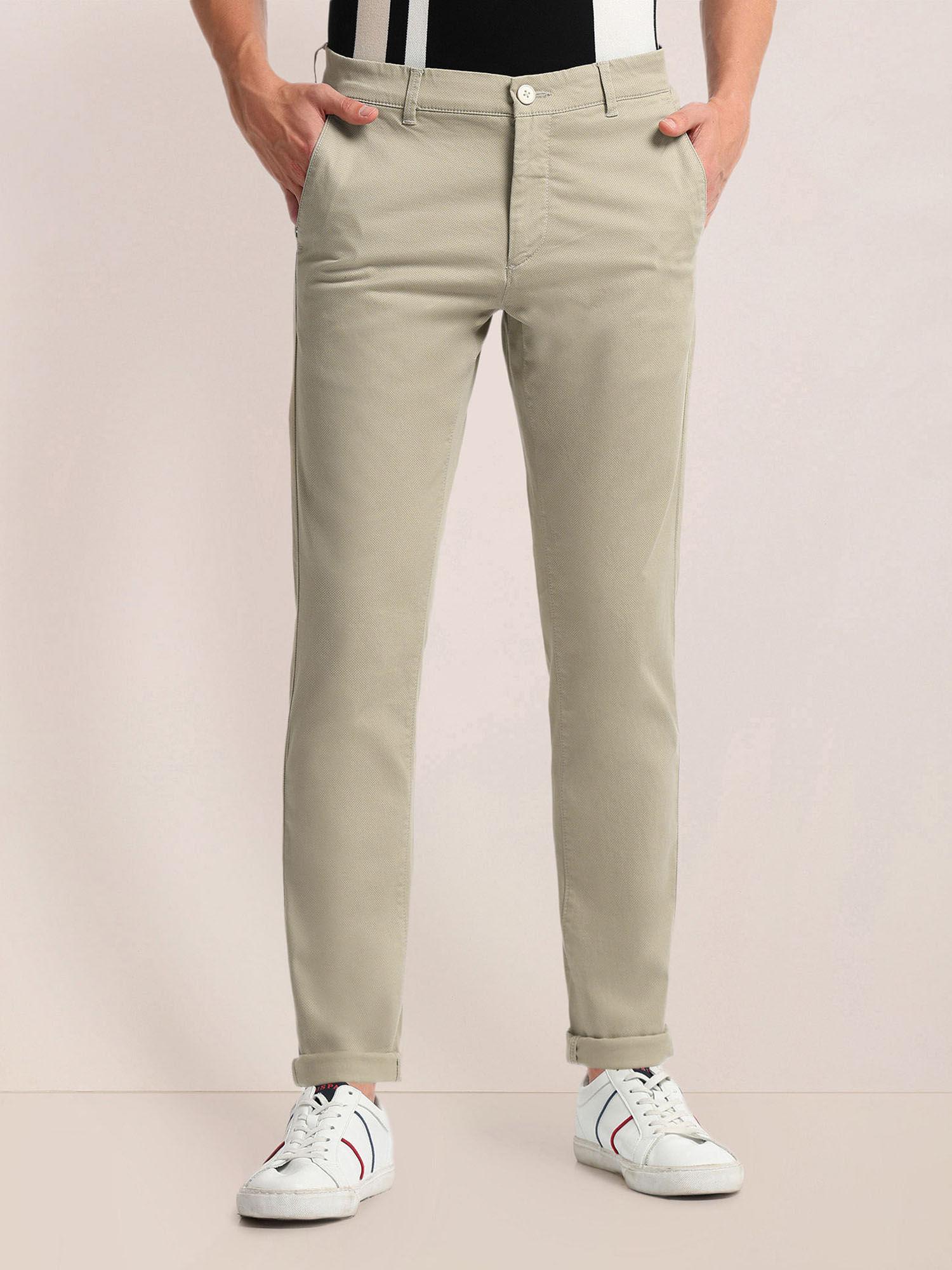 printed slim straight fit satin chinos