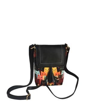 printed sling bag with adjustable strap