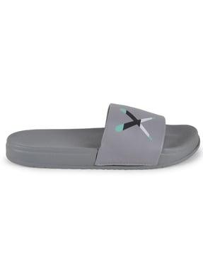 printed slip-on slide flip-flops