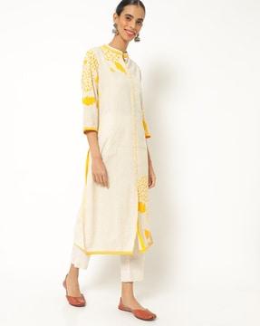 printed straight kurta with pants