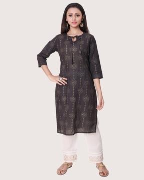 printed straight kurta with pants