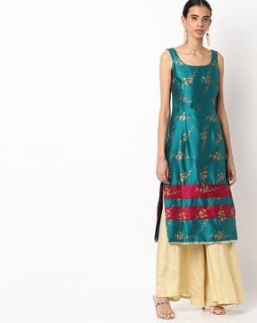 printed straight kurta