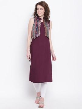 printed straight kurta