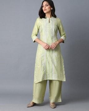 printed straight kurta