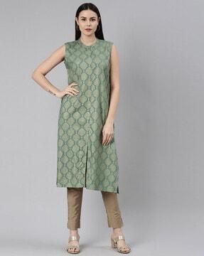 printed straight kurta