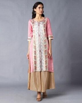 printed straight kurta