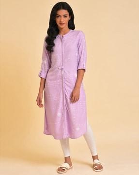 printed straight kurta