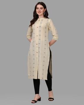 printed straight kurta