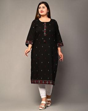 printed straight kurta