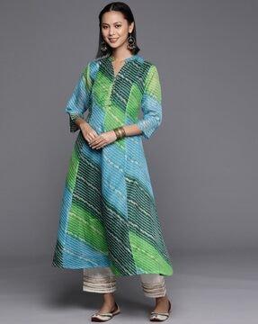 printed straight kurta