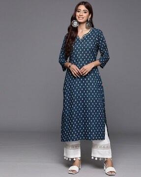 printed straight kurta