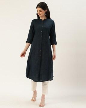 printed straight kurti