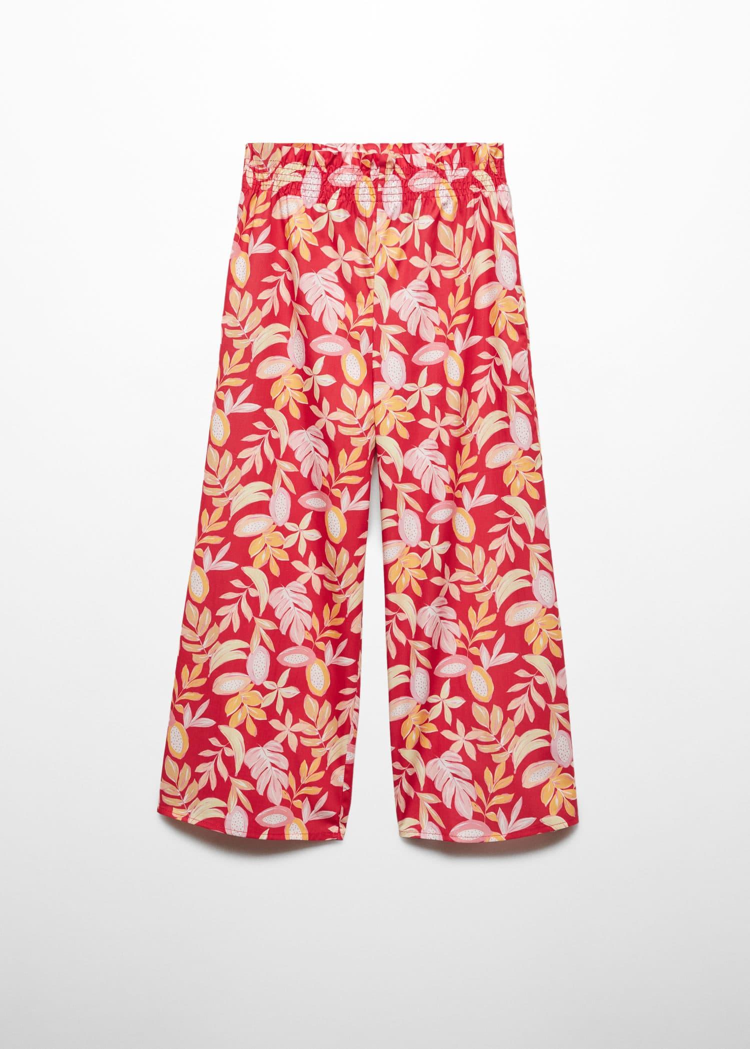 printed straight trousers