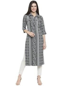 printed straight tunic