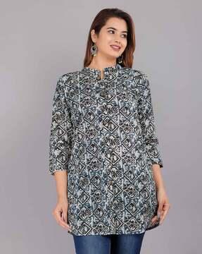 printed straight tunic