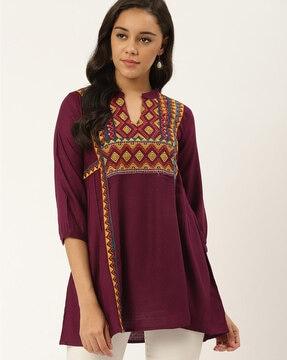 printed straight tunic