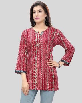 printed straight tunic