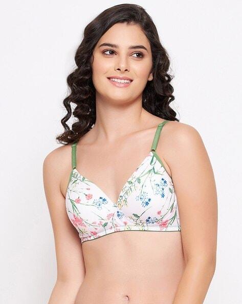 printed t-shirt bra with adjustable strap