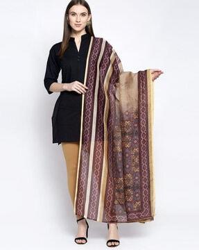 printed textured dupatta