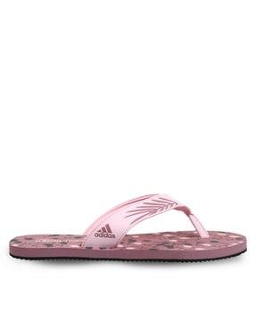 printed thong-strap flip-flops