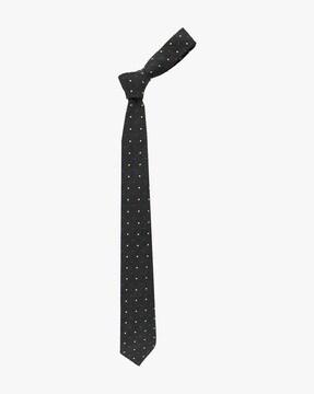 printed tie with signature branding