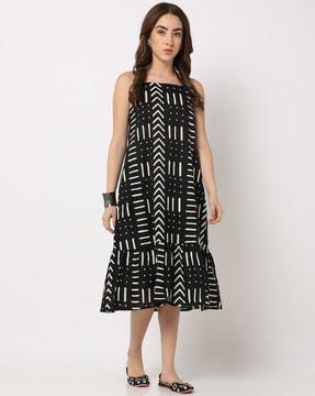 printed tiered dress