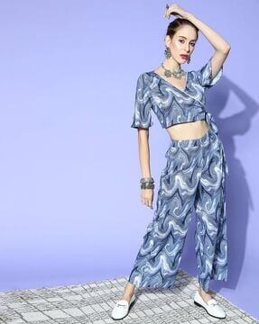 printed top & palazzos set