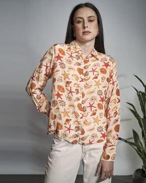 printed top with full sleeves