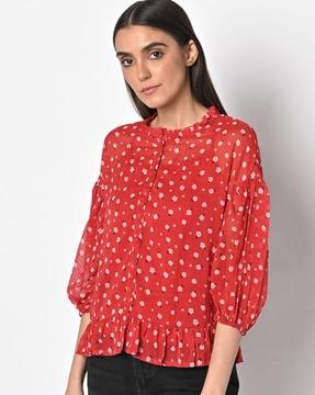 printed top with inner
