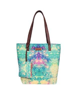 printed tote bag with coin pouch