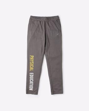 printed track pants with elasticated waist