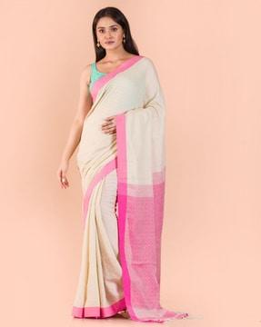 printed traditional saree  with lace boarder