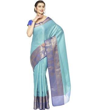 printed traditional saree with blouse piece