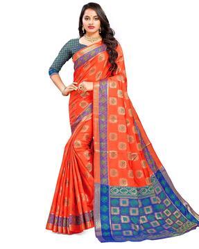 printed traditional saree