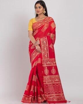 printed traditional saree