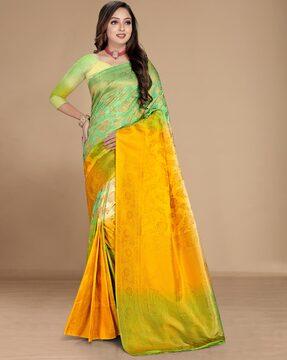 printed traditional saree